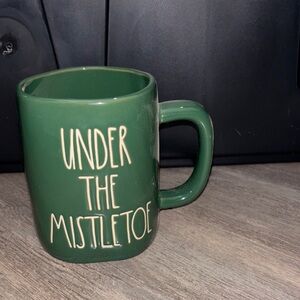 Rae Dunn Green Ceramic Mug - Under the Mistletoe